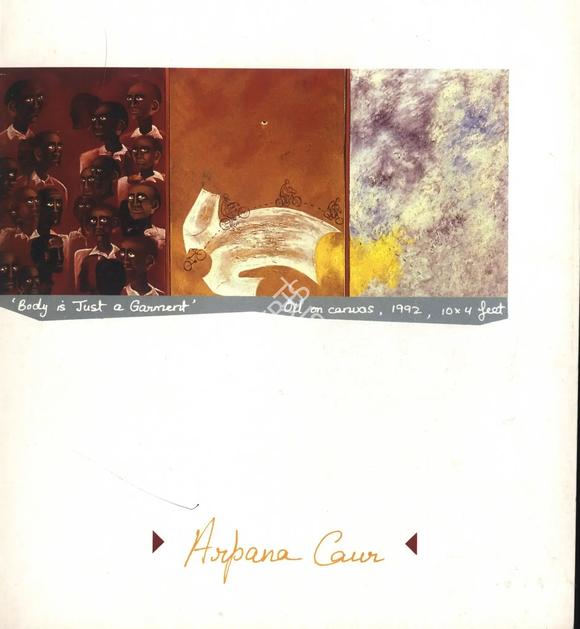 Arpana Caur (Artist), Body is just a Garment, 1993, Solo Exhibition Invitation