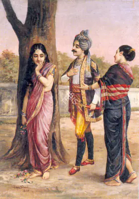 Raja Ravi Varma (Artist), Proposal of Marriage, 1895, Painting