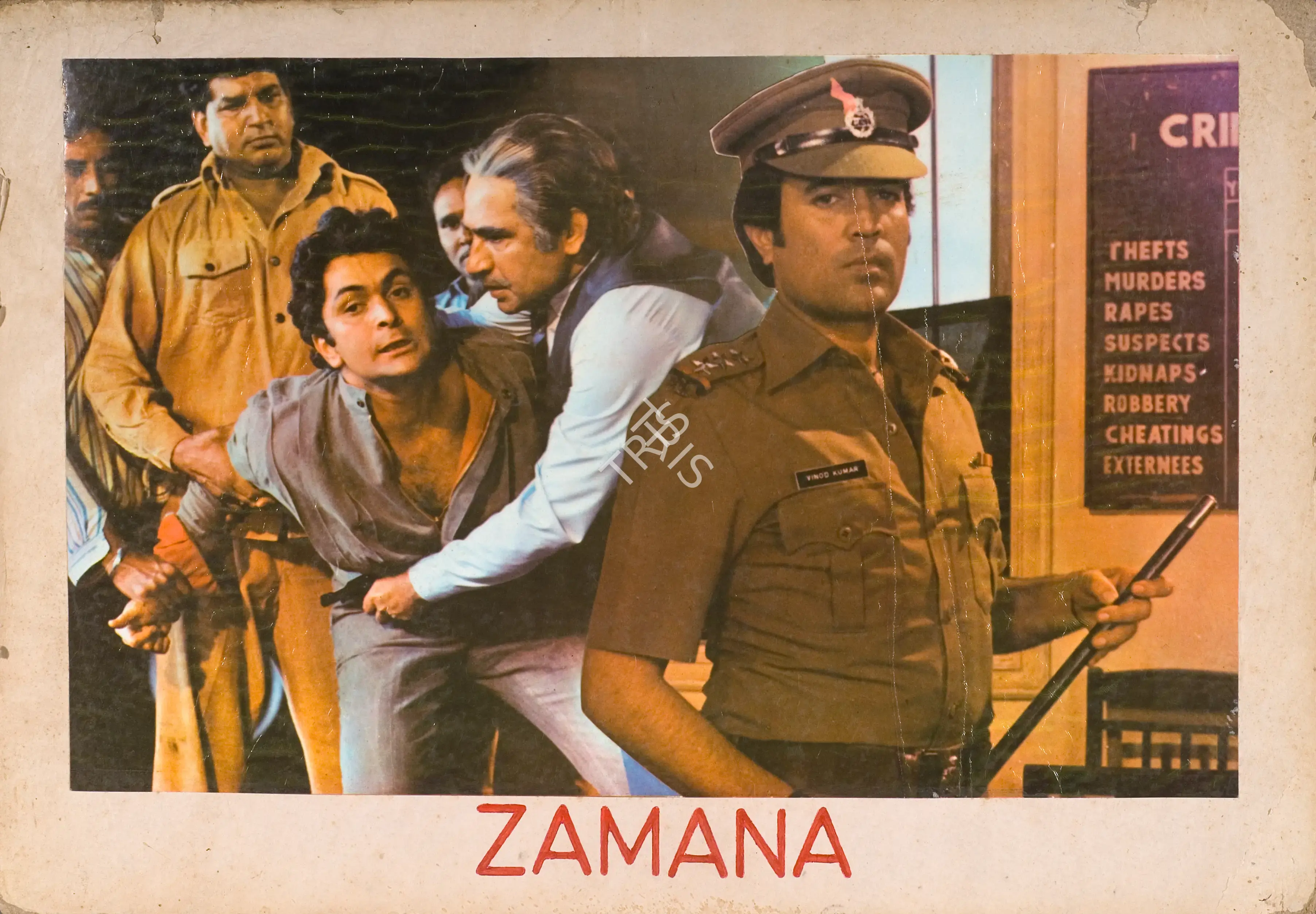 Jagdish Sharma (Producer), Zamana, 1985, Photographic Still Mounted on Lobby Card