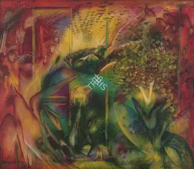 G.M. Sheikh (Artist), Sursagar, 1987, Painting