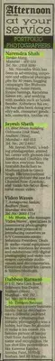At Your Service, 2003, Newspaper Clipping