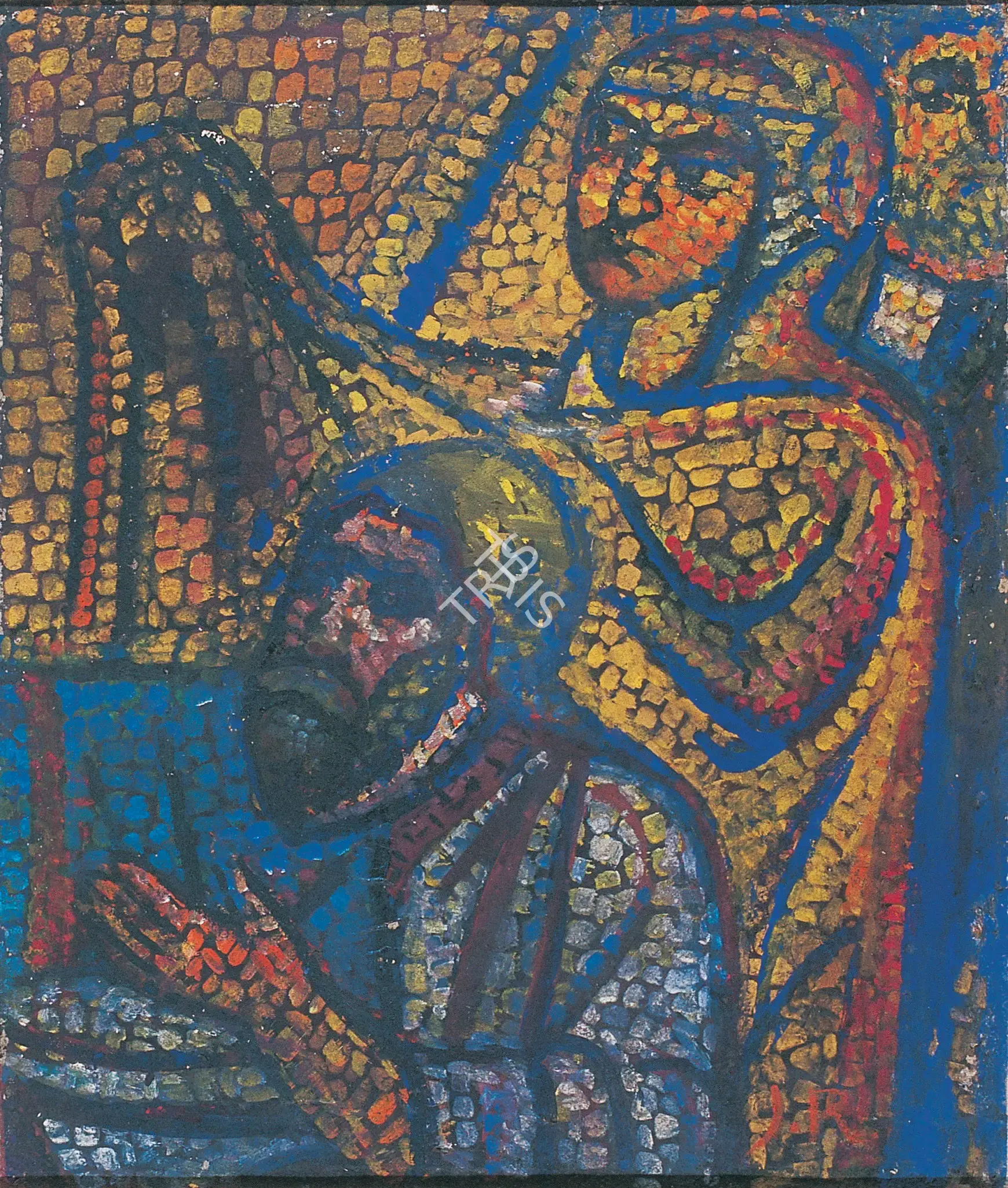 Jamini Roy (Artist), Family Of Christ, 1941, Painting