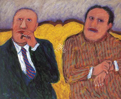 Amit Ambalal (Artist), Worlds Apart, 1986, Painting