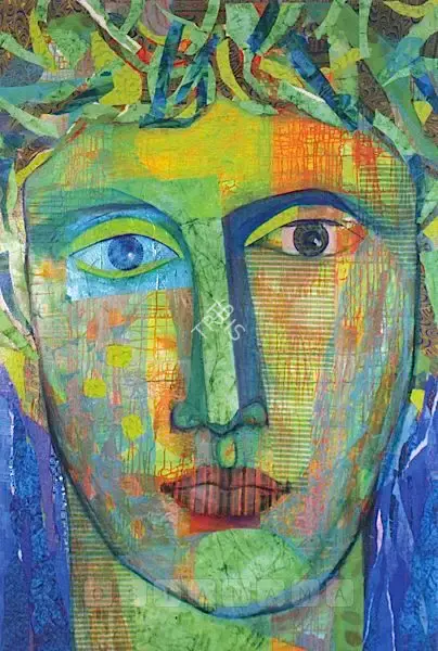 Sultana Hasan (Artist), Blue Face, 2008, Painting