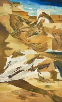 Ramkumar (Artist). Untitled, 1985 | Painting, Pu.Mum/31.08.23, 2023 · Pundole