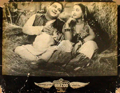 Shahid Lateef (Director), Arzoo, 1950, Lobby Card