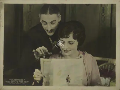 Erich von Stroheim (Director), The Devil's Pass Key, 1920, Lobby card