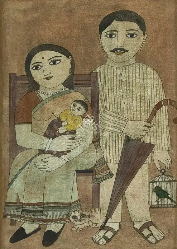 Badri Narayan (Artist), The Family, 1987, Painting