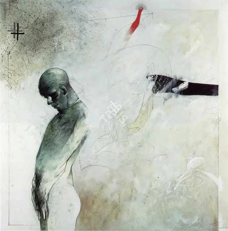 Sunil Das (Artist), Despair, 1990, Painting