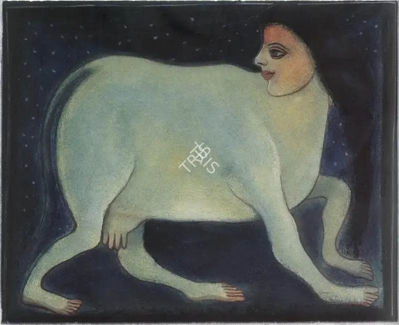 Gogi Saroj Pal (Artist), Kamdhenu, 1989, Painting