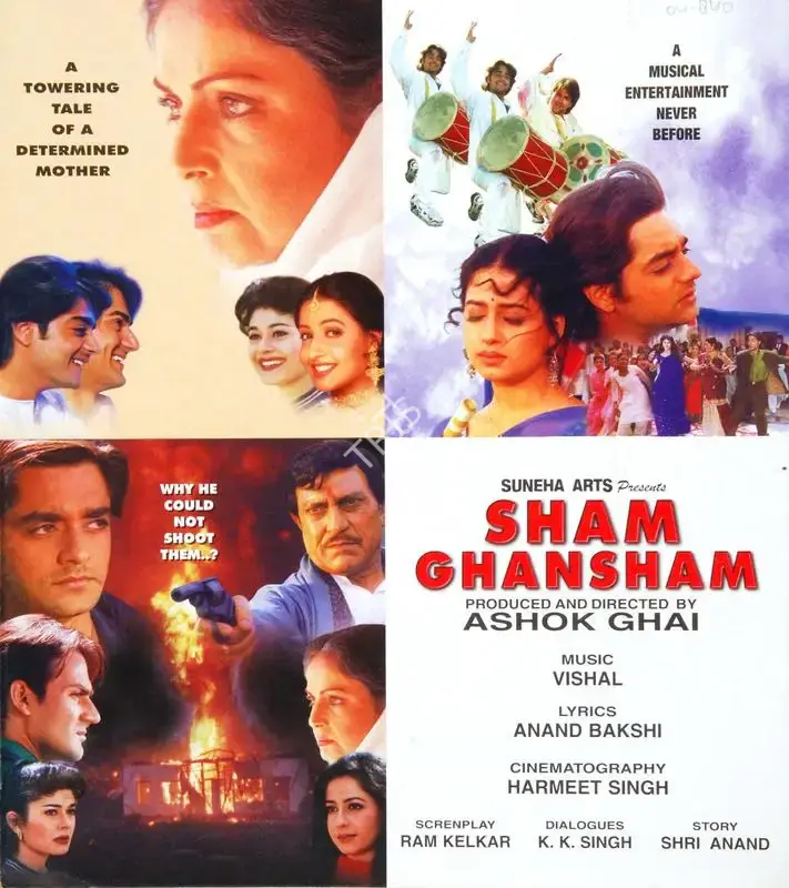 Ashok Ghai (Producer), Sham Ghansham, 1998, Song-Synopsis Booklet