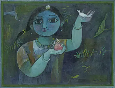 Arup Das (Artist), Untitledd, 1996, Painting
