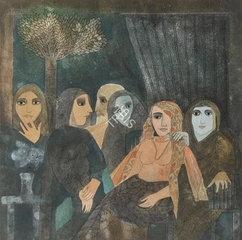 Badri Narayan (Artist), The Discourse on The Secret, 1993, Painting