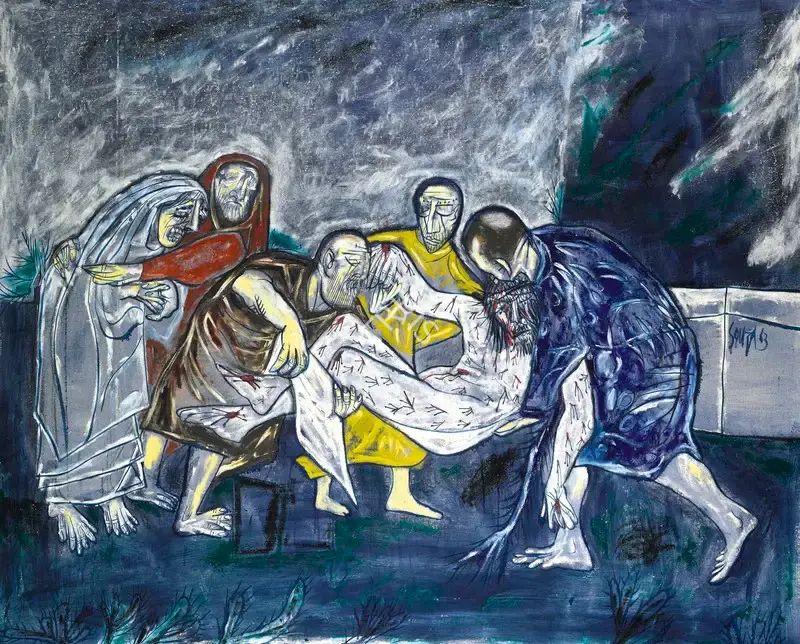 F.N. Souza (Artist), The Deposition, 1963, Painting