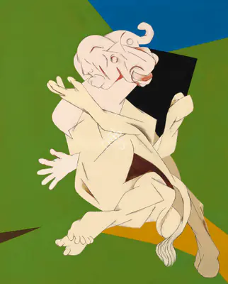 Mehta, Tyeb (Artist). Untitled (Mahishasura), 1996 | Painting, Ch.Lon/11.06.12, 1996