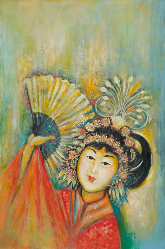 Laxman Pai (Artist), Dancer, 1985, Painting