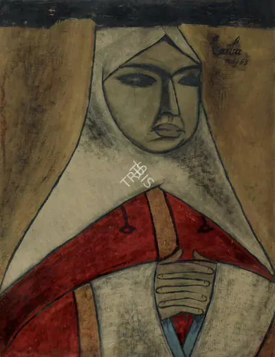 A.A. Raiba (Artist), Untitled, 1958, Painting