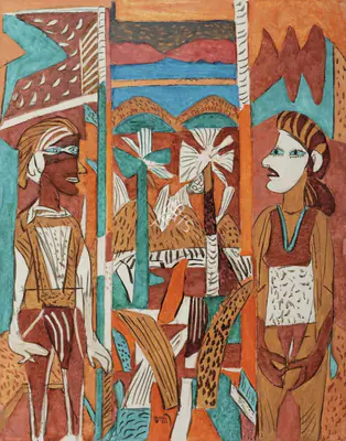 Subramanyan, K.G. (Artist). Untitled, 2006 | Painting, Sa.Del/12.09.19, 2019 · Saffronart