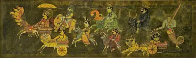 Badri Narayan (Artist), Nava-Graha Swaroopam, 1995, Painting
