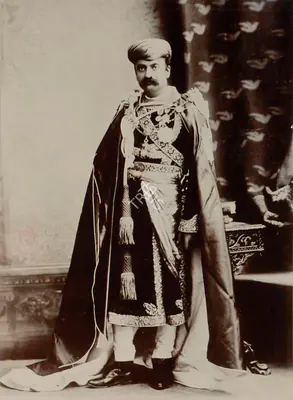 Studio Bourne & Shepherd (Photographic Studio), His Highness Shri Bhagvatsinhji Bahadur, G.C.I.E., M.D., F.R.C.P.E., D.C.L., F.R.S.E., Thakore Saheb of Gondal, 1909, Antiquarian Photograph