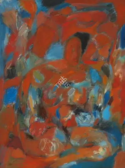 Tyeb Mehta (Artist), Untitled (Seated Woman), 1960, Painting