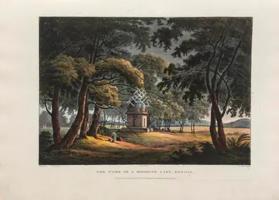 I.C. Stadler (Printmaker), The Tomb of a Moorish Lady, Bengal, 1803, Aquatint