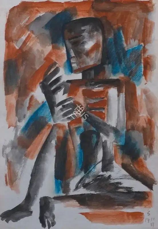 Somnath Hore (Artist), Untitled, 1981, Painting