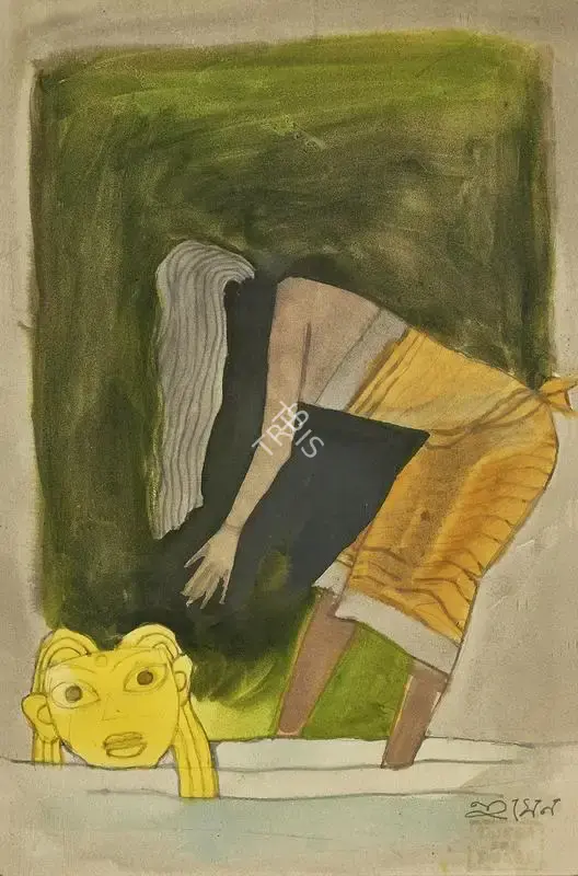 M. F. Husain (Artist), M F Husain's painting on Pather Panchali, 1970, Painting