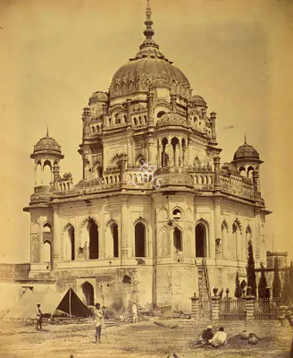 Felice Beato (Photographer), Tomb inside Kaiser Bagh, Lucknow, 1858, Antiquarian Photograph