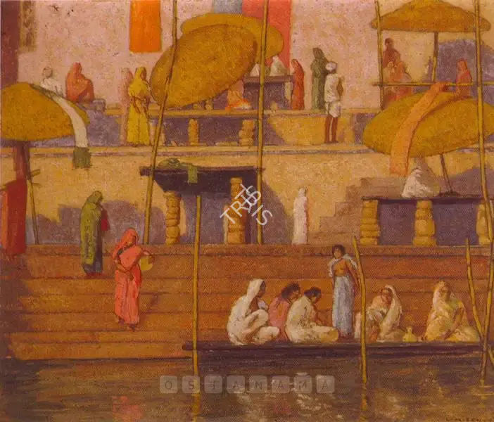 Lalit Mohan Sen (Artist), Benares, 1952, Painting