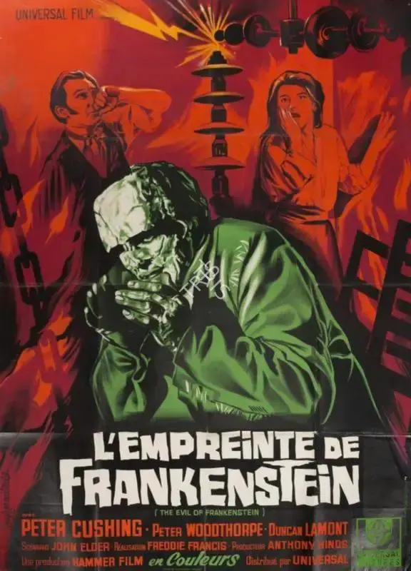 Anthony Hinds (Producer), The Evil of Frankenstein, 1964, Poster