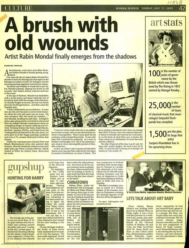Georgina L. Maddox (Reporter), A Brush With Old Wounds, 2005, Newspaper clipping