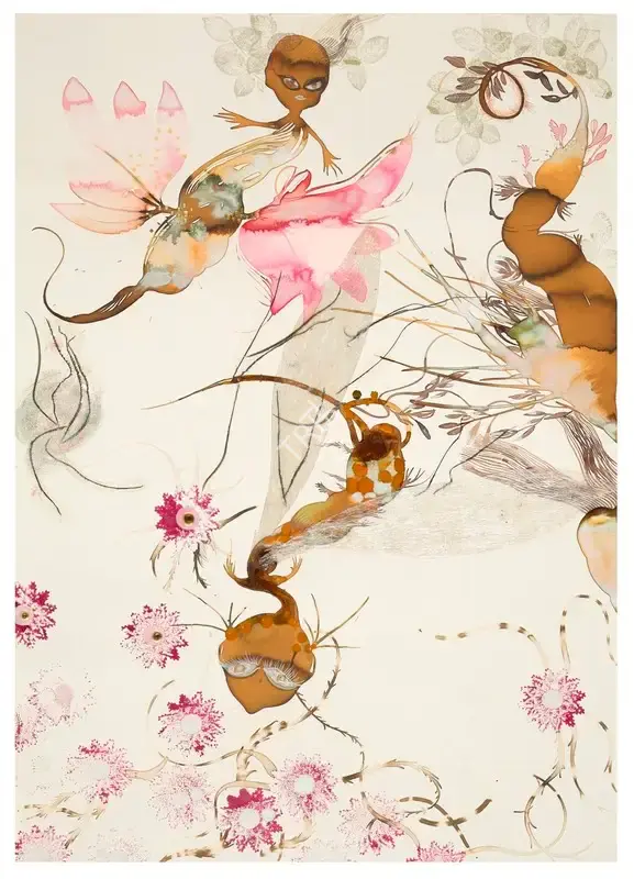 Rina Banerjee (Artist), Tobacco Children, 2007, Painting
