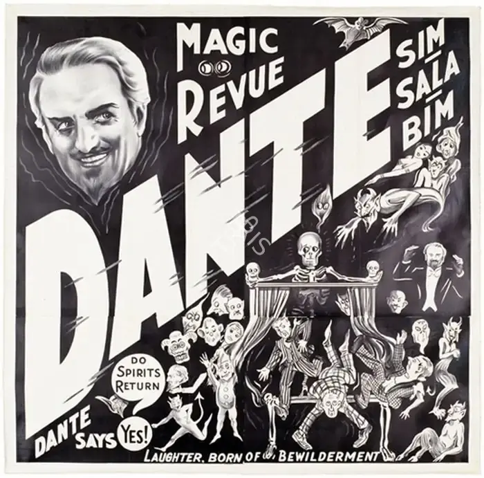 Dante (Magician), Dante. Do Spirits Return, Magic Publicity Art & Memorabilia