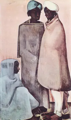 Amrita Sher-Gil (Artist), Hill Men, 1935, Painting