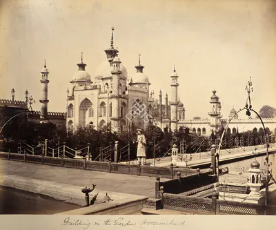 William Baker (Photographer), Building in the Garden. Hooseinabad,Lucknow, 1866, Antiquarian Photograph