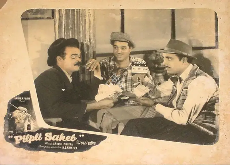 Malika Kwatra (Producer), Pilpli Saheb, 1954, Lobby Card