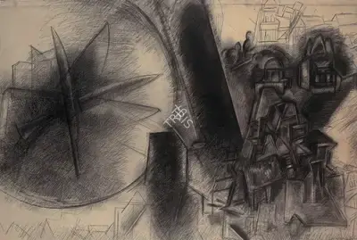 G.M. Sheikh (Artist), Untitled, 1993, Drawing