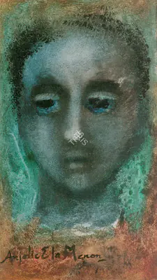 Anjolie Ela Menon (Artist), Blue Boy, Painting