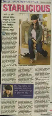 Rubina A. Khan (Reporter), Starlicious, 2005, Newspaper Clipping