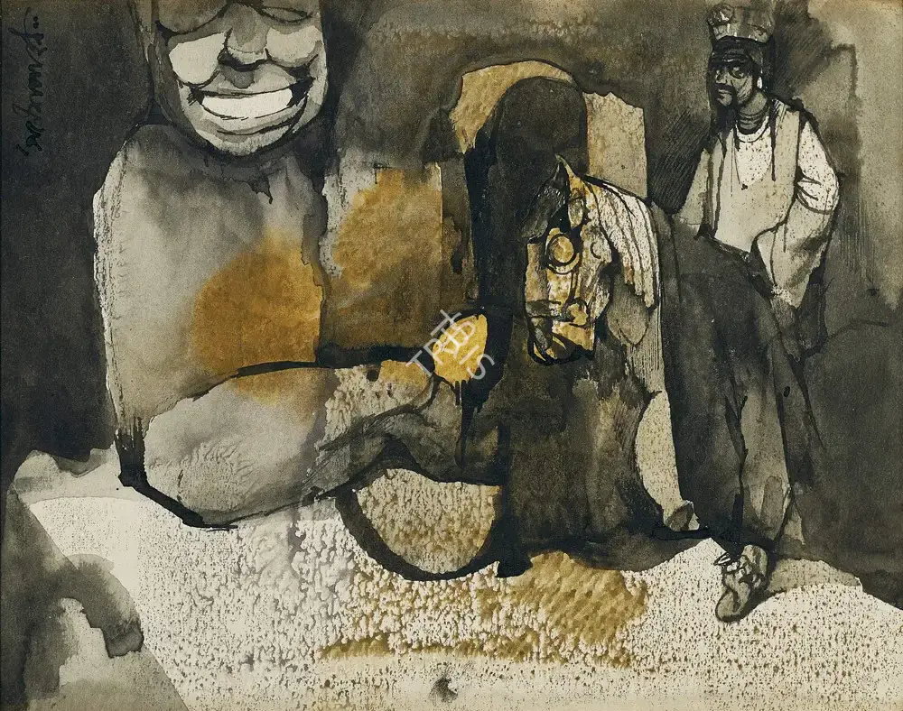 Ganesh Pyne (Artist), Untitled, 1963, Painting