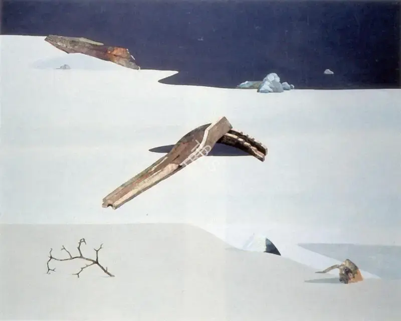 Barwe, Prabhakar (Artist). On the Shore, 1984 | Painting, Ch.Lon/04.06.97, 1984