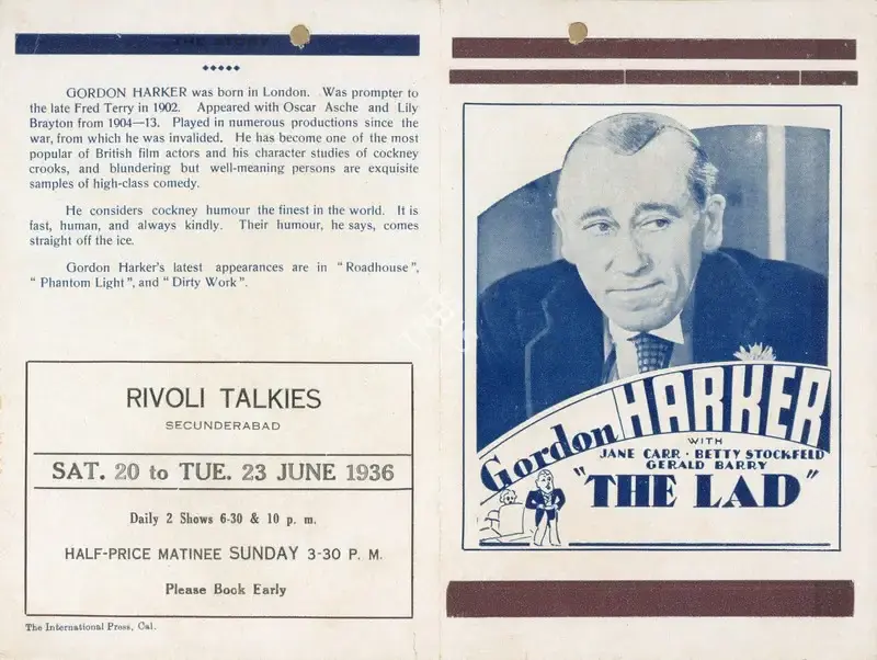 Henry Edwards (Director), The Lad, 1935, Handbill