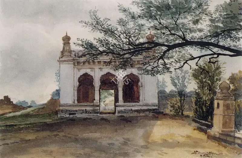 M.V. Dhurandhar (Artist), The Tomb, 1940, Painting