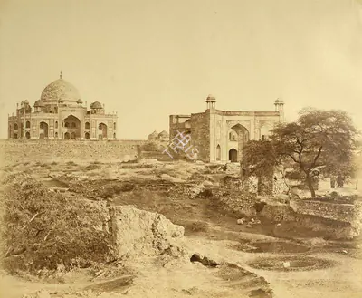 Felice Beato (Photographer), Tomb of Emperor Hoomaioon where Major Hodson captured the King,Delhi, 1858, Antiquarian Photograph