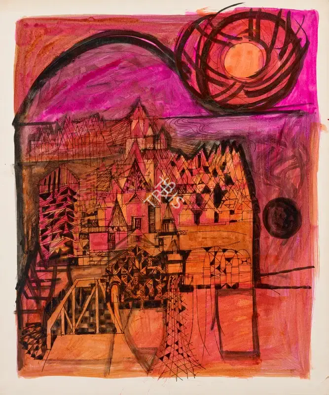 Avinash Chandra (Artist), Untitled (Moonlight), 1961, Painting
