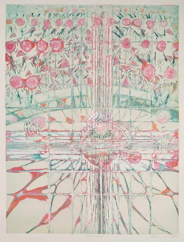 Krishna Reddy (Artist), The Great Clown, 1981, Graphic Art