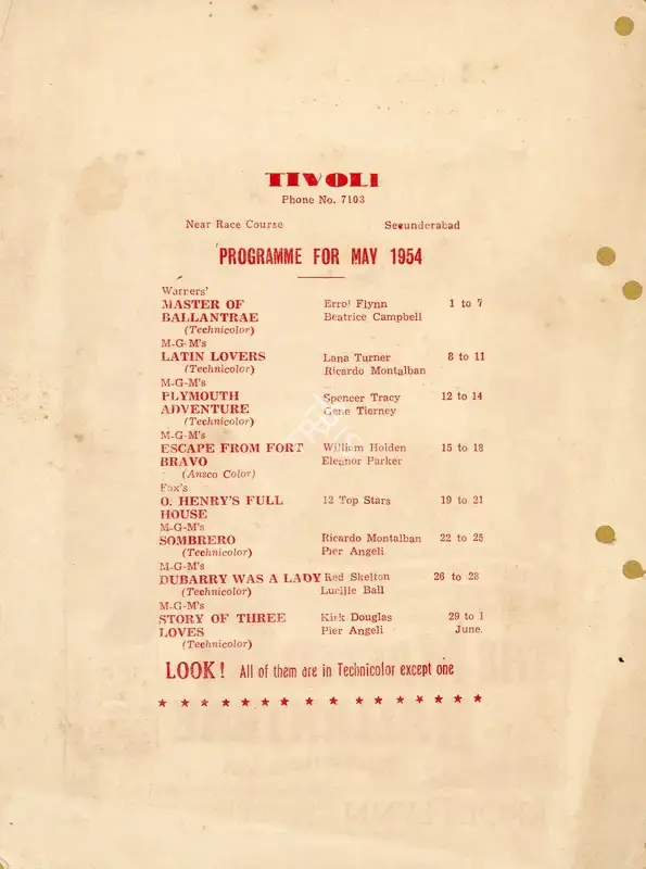 William Keighley (Director), The Master Of Ballantrae, 1953, Handbill