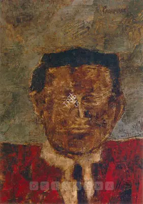 Akbar Padamsee (Artist), Head, 1962, Painting