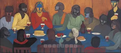 Nitin Utge (Artist), The Last Supper, 2002, Painting
